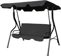 Costway Balancelle de Jardin sur Pied pour 3 Personnes avec Toit