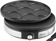 Crêpière elsay 2 en 1 avec plaque réversible + accessoires fhcr-006