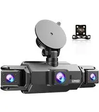 Dashcam 4 caméras enregistreur de voiture – Hd 1080p avant 720p intérieur et arrière – Vision nocturne