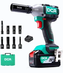 Dca Clé à chocs sans balais 20V avec batterie 4,0Ah