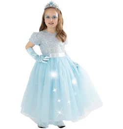Déguisement ans Princesse Lumineuse sequins + accessoires