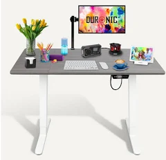 Duronic Cd120 Wg Bureau Assis Debout électrique Complet avec Plateau de 120 cm Hauteur Ajustable de 72 à 118 cm Charge maximale de