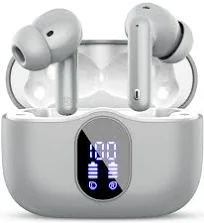 Écouteurs Bluetooth 5.3 avec 4 Mic Sans Fil In Ear HiFi Stéréo Casque 36 Heures LED Affichage