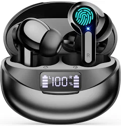 Écouteurs Bluetooth sans Fil Ecouteurs sans fil Ecouteurs Bluetooth 5.3 | Son Hi-Fi Stéréo, Microphone Intégré, Écran LED Double, 35H d'Autonomie,