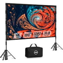 Écran de projection Coupe du Monde 2026 de 120 pouces – Écran de beamer HD 16:9 – Toile de projection infroissable – 4K Full HD – Intérieur