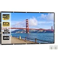 Écran de projection pouces – Double face – projection 16:9– Écran de projection portable – Écran de projection HD pour l'extérieur-Pliable