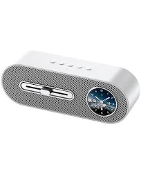 enceinte Bluetooth intelligente,Aiorber enceinte connectée pour la maison avec réveil et caisson de basses