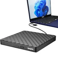 Energizer Lecteur Graveur DVD Externe USB 3.0 & Type-C Haute Vitesse 5Gbps