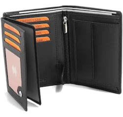 Fa.Volmer Portefeuille pour Homme en Real Cuir 125 x 95 x 2 cm Blocage RFID Noir