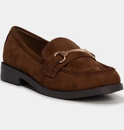 femme Mocassin suédine boucle métal