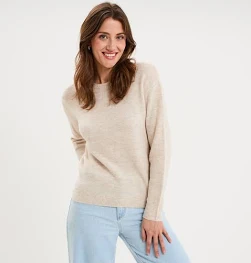 femme Pull col rond manches longues