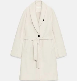 Femme Zara Manteau Soft Avec Ceinture