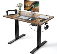 FEZIBO Bureau Assis Debout avec port de charge intégré