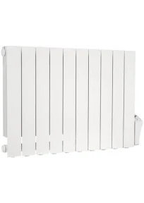 Fondital Radiateur électrique à inertie fluide – 1800 W – Horizontal – Blanc – Programmable