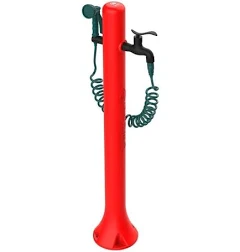 Fontaine de jardin en polyéthylène Sined Acqua Pro avec tuyau flexible et pistolet rouge