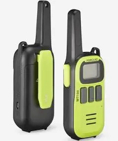 Forclaz Paire de talkie-walkies rechargeables par usb 5 km wt100