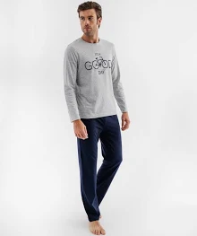 Gémo Pyjama à manches longues et pantalon large homme