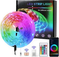 GOECO Ruban LED 5M WiFi Smart Bande Lumineuse LED RGB 5050 12V Compatible Éclairage Multicolore avec App Contrôle et Télécomman