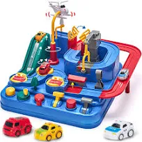hahaland Circuit Voiture Jouet pour Enfant 3 4 5 Ans Piste de Voiture Enfant