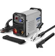 Harukiku Poste à souder à l’arc MMA130 Numérique - Mini Poste a Souder Inverter,Compact et Léger avec Fonction Anti-Stick, Câbles de 3+2 m, 21,5 x 14