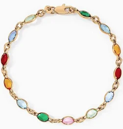 Histoire d'Or Bracelet Ilvaae Plaqué Or Jaune Pierre de Synthese