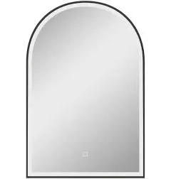 HomCom Miroir lumineux LED arqué de salle de bain 90 x 60 cm