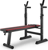 Hop-Sport Banc de musculation HS-1080 avec Supports d’haltères règlable