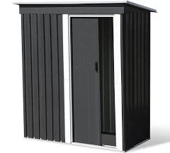 Idmarket Abri de jardin 1,3 m² gris en acier galvanisé