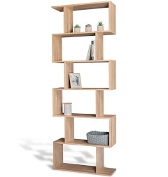 Idmarket Etagère bibliothèque SOFIA forme S bois 189 cm