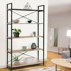 Idmarket Etagère XL 5 niveaux DETROIT Design industriel 170 cm
