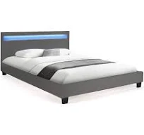 Idmarket Lit avec LED 140x190 cm