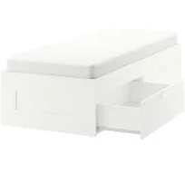 IKEA BRIMNES cadre de lit+rangement/tête de lit