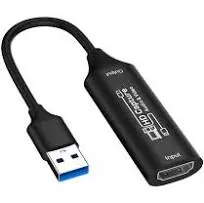 INF Carte d'acquisition vidéo HDMI 4K USB 3.0 pour streaming et enregistrement en direct