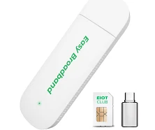 Internet mobile 4G LTE Clé de surf avec WiFi 6, 150 Mbit/s, dongle USB WLAN Hotspot pour ordinateur portable/PC, Plug & Play, SIM préinstallée