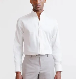 IZAC Chemise col philosophe blanche