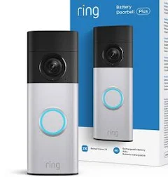 Ring sonnette vidéo Plus sans fil (Battery Video Doorbell Plus) (nouvelle génération), Retinal 2K, Zoom x6