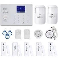 Kit di Alarme pour Maison sans Fil, TECPEAK Wi-FI/GSM Alarme avec sirène de sécurité fournit Un Moyen très Efficace pour protéger Votre Maison et