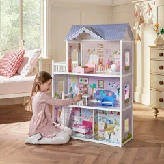La Maison de Poupée en Bois de Sadie 3 Étages