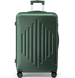 LALAHO Valise Cabine Rigide en ABS Léger (Vert Foncé, M/55cm) | Grande Taille, Valise Cabine, Petite, ABS avec Coins Renforcés, roulettes Pivotantes