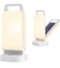 Lampe Solaire Rechargeable USB Lanterne LED Portable avec Batterie Externe