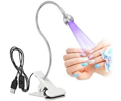 Lampe UV Sèche Ongles USB 3W LED Ultraviolette Lumière Violette Lampe à Pince à Col Cygne Flexible à 360°,pour Réparation de Téléphone Portable
