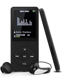 Lecteur 8GB MP3 avec lecture de musique jusqu'à 70 heures noir