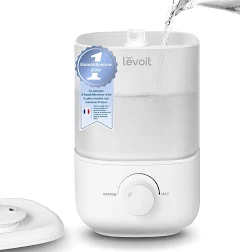 Levoit Humidificateur d'Air Chambre 2,5 L, 23 dB, Sans BPA, Classic 160 - Remplissage par le haut, Arrêt Auto