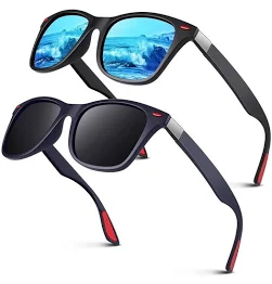 LINVO Lunettes de soleil polarisées pour homme