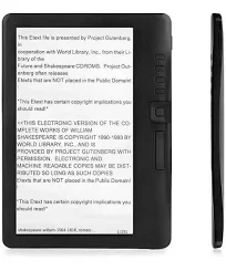 Liseuse Électronique 7" Écran Couleur, 512 Mo Ram + 8 Go Stockage, Batterie 2500 Mah, Multimédia (Musique/Vidéo), Portable, Noir BYTELIKE