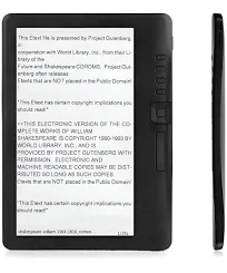 Liseuse électronique 7 pouces, 512 Mo de Ram + 8 Go de stockage, portable, applications multimédia, batterie 2500 Mah, noir BYTELIKE