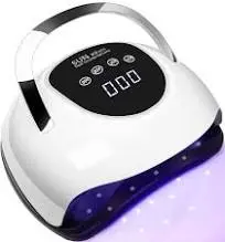 LKE Lampe UV Ongles Gel, 220W Professionnelle Lampe UV Ongles avec 4 Minuteries, Écran Tactile, Capteur Automatique