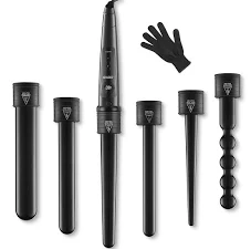 LOETAD Fer à Boucler Boucleur a Cheveux 6 en 1 Fer à Friser Céramique LCD Écr