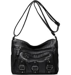 Mabecol Sac À Main Femme PU, Sac Épaule Bandoulière, Cabas Moyen | Sac Moyen Femme Y2K Vintage, Style Rétro Élégant, Rigide Grande Capacité Pour