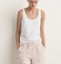 Mango Pyjama Femme deux pièces rayures coton à bretelles